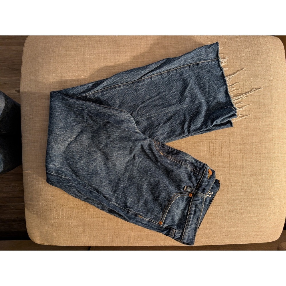 J.Crew Womens‎ full length demi boot Jeans sz 31, distressed hem
